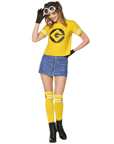 Kit de déguisement Minions Spirit Halloween pour adulte costume jaune et bleu