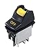 APEM KL462AKXA125N01025 Rocker Switch, Non Illuminated, DPDT, On-On, Black, Yellow, Panel, 5 A
