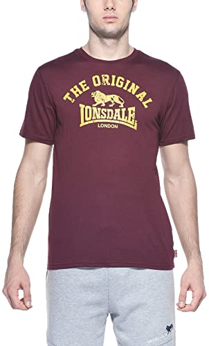 Lonsdale Original - T-Shirt - Regular - Homme - Rouge (altmodisches weinrot) - X-Large