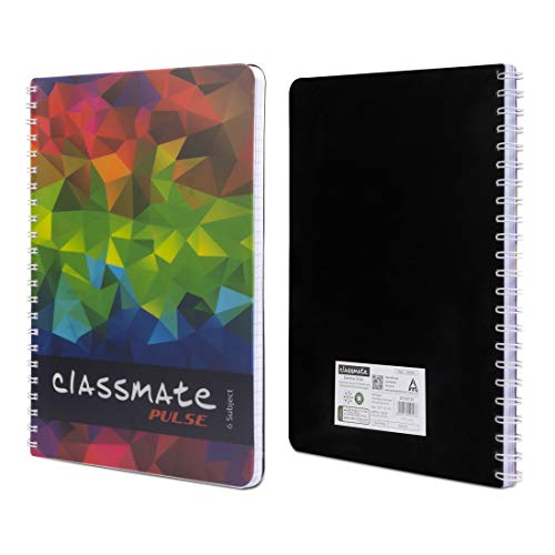 Classmate Pulse 6 Subject Spiral Notebook - Pack of 1 | Single Line | 300 Pages | A4 - 29.7cm x 21.0cm | Attractive Cover Designs | Soft Cover | Notebooks for College Students (Image - 3)