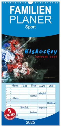 Familienplaner 2026 - Eishockey - extrem cool mit 5 Spalten (Wandkalender, 21 cm x 45 cm), CALVENDO: Teamsport der Extra-Klasse - Kraft, Ausdauer, Härte und Schnelligkeit (CALVENDO Sport) Familienplaner 2026 - Eishockey - extrem cool mit 5 Spalten (Wandkalender, 21 cm x 45 cm), CALVENDO: Teamsport der Extra-Klasse - Kraft, Ausdauer, Härte und Schnelligkeit (CALVENDO Sport)