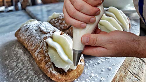 Italian Dessert Bundle- Bellino Savoiardi Lady Fingers For Tiramisu, 7Oz (Pack Of 2) With Bamboo Tong Bundled With Ferrara - Mini Cannoli Shells, 3 Oz. (Pack Of 3) With Pastry Piping Bags (3 Pieces) #TOP7