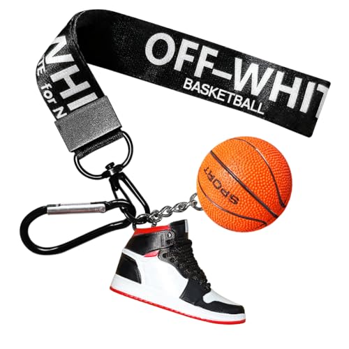 Generic - 3D Stylish Car Key Chain Accessories for Men and Women, Unique Basketball Shoe Car Keychain for Sport Fans Kids Gift (BlackWhite)