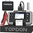 TOPDON BT600 Tester Batteria per Auto, Tester Batterie Auto con Stampante Professionale 12V 24V, con Test Batteria, Test di Avviamento e Carica per Batterie 100-2000CCA, Schermo da 3.5 pollici
