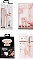 Finishing Touch Flawless Beauty Bundle – Rechargeable Brows Hair Remover, Salon Nails Manicure Tool, Electronic Pedicure Tool, and Electronic Shaver | Complete Beauty Care | Safe for All Skin Types