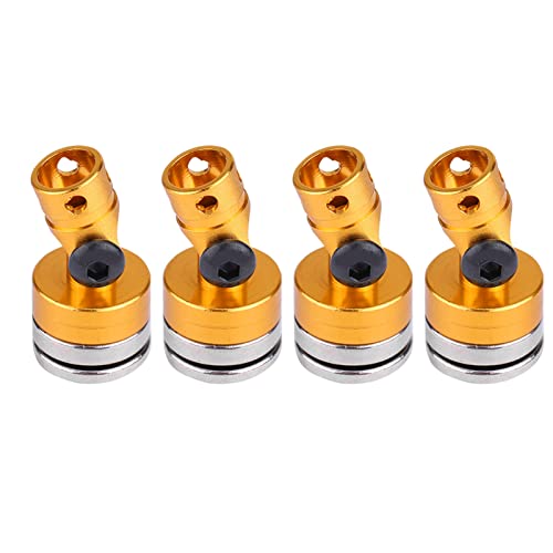 Joyzan RC Magnetic Body Post, Alloy Stealth Invisible Body Shell Mount Column Strong Clips Magnet Aluminum Accessories Parts SCX10 4WD 1:10 Scale Touring Car Drift Model Hobby Vehicle 4 Pack Gold
