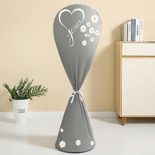 Cubierta antipolvo lavable e impermeable para ventilador con diseño de espalda extendida y parte inferior elástica, ofrece protección envolvente completa y seguridad infantil para ventiladores de