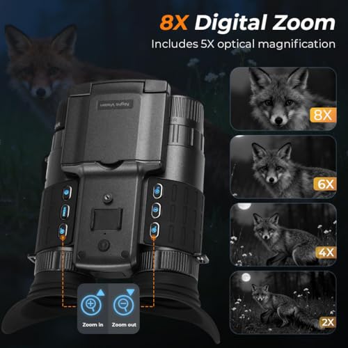 Prismáticos de Visión Nocturna 8X con Pantalla Dual miniatura 7
