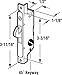 Prime-Line E 2121 Mortise Lock - Adjustable, Spring-Loaded Hook Latch Projection for Sliding Patio Doors, 3-11/16 in., 45 Degree Keyway, Round Face (Single Pack)