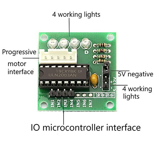 Cenrykay 5 Sets 28Byj-48 Uln2003 5V Small Stepper Motor，Uln2003 Driver Board 28Byj-48 Stepper Motor Compatible With Arduino #TOP1