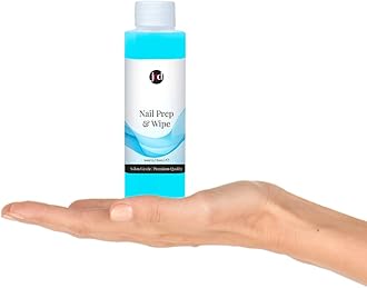 JND Nail Prep & Gel Polish Wipe Sticky Residue Remover Cleaner, UVLED Gel Polish Preparation (Sanitises Nail Plate) and Finisher (Removes Tacky Layer) 50ml