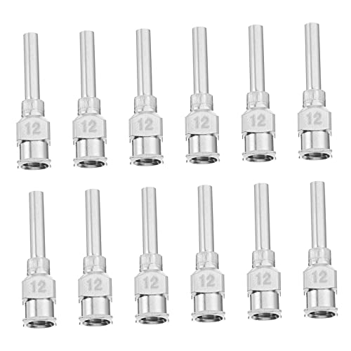 NAMOARLY 12pcs Stainless Steel Needles Tip Dispensing Needle Set Accurate Precisi