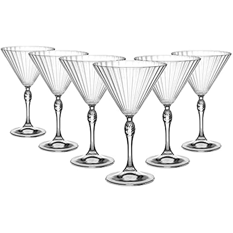 Bormioli Rocco Vintage Art Deco Martini Glasses Cover