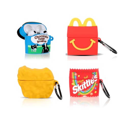 - Custodia protettiva per auricolari AirPods di terza generazione 2022 custodia silicone con simpatico design in stile cartone animato per 3 con moschettone M+K+B+S