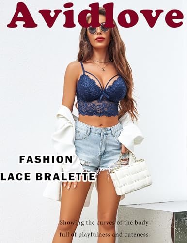 Image of Avidlove Lace Bralette for Women Lingerie Spaghetti Adjustable Strap Tank Camisole Crop Top