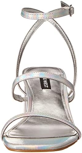 Nine West Women's GALI3 Heeled Sandal, Silver, 6.5 | Image 1