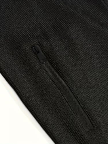Image of Jawdrobe Men's Zipper-Check Co-Ord Set | Self-Textured Collar Top | Drawstring Jogger Pants | Cotton-Blend Loungewear Night-Suit | Mans Casual Travel Two-Piece