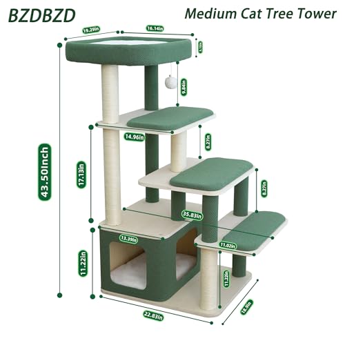 Árbol rascador de madera moderno para gatos grandes miniatura 6