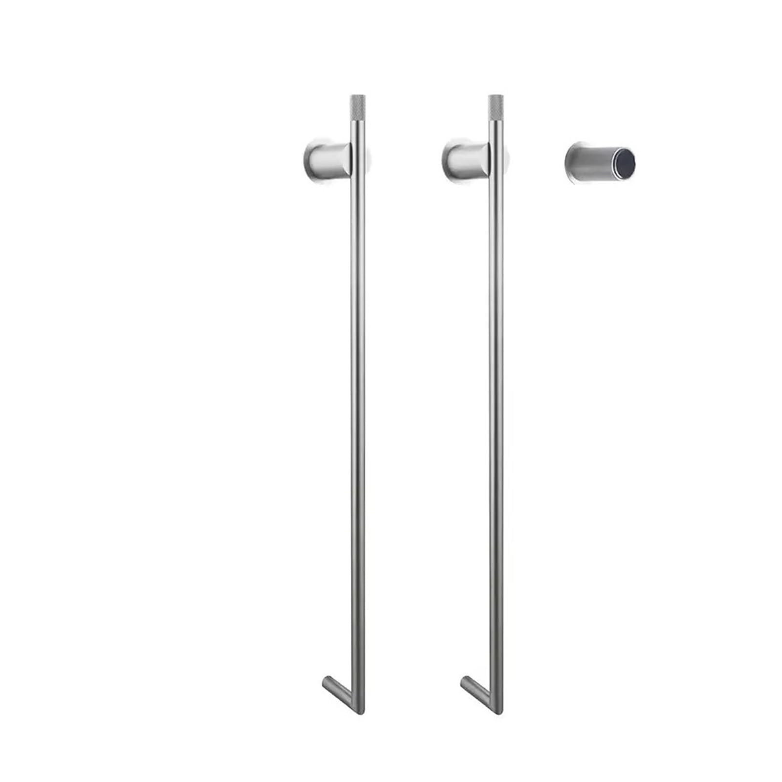 Chauffe-serviettes haut de gamme fini nickel brossé design dissimulé