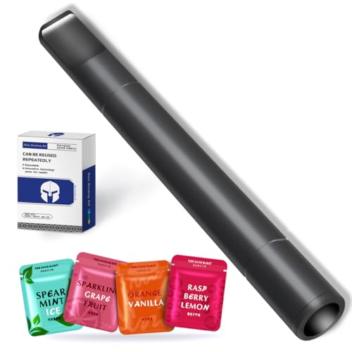 quit bad habit air device - upgraded version smokeless inhaler for smoking cessation  refreshing refresh with natural plant extract  4 flavors  lifts spirits  black