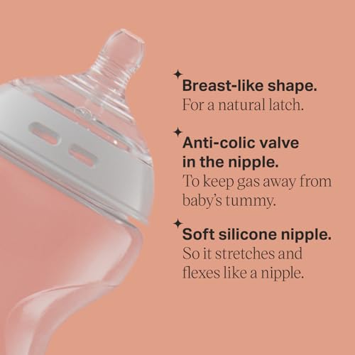 Image of Tommee Tippee Natural Start Anti-Colic 5 oz BPA Free Baby Bottle, Newborn 0+ months, Slow Flow Breast-Like Nipple, Self-Sterilizing, Designed for Seamless Transition Between Bottle & Breast, Pack of 1