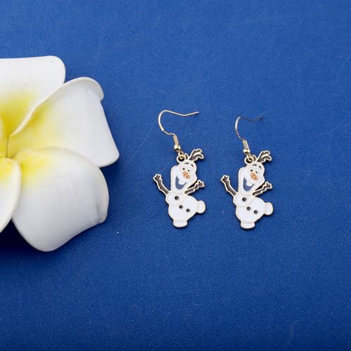 KEYCHIN Snowman Earrings Cartoon Fairytale Fans Gifts Princess Theme Jewelry Snowman Merch2