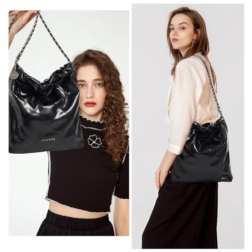 Image of JACD Crossbody Bags for Women Trendy Vegan Leather Shoulder Bag Small Work Bags Drawstring Handbag Purses Travel Bucket Bag