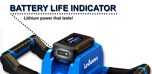 Landworks Earth Ice Auger Power Head Heavy Duty Eco-Friendly Electric with Brushless Motor 2Ah Battery and Charger Included (Auger Bit Sold Separately)