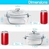 NUTRIUPS Glass Casserole Dish with Lid Oven Safe Casserole Dish Set 2 Pack, Microwave Casserole Bowl With Glass Lid Square Casserole Cookware (GWSET-002) #1