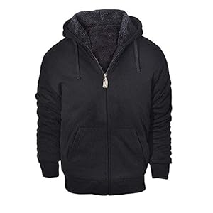 GEEK LIGHTING Hoodies for Men Heavyweight Fleece Sweatshirt – Full Zip Up Thick Sherpa Lined