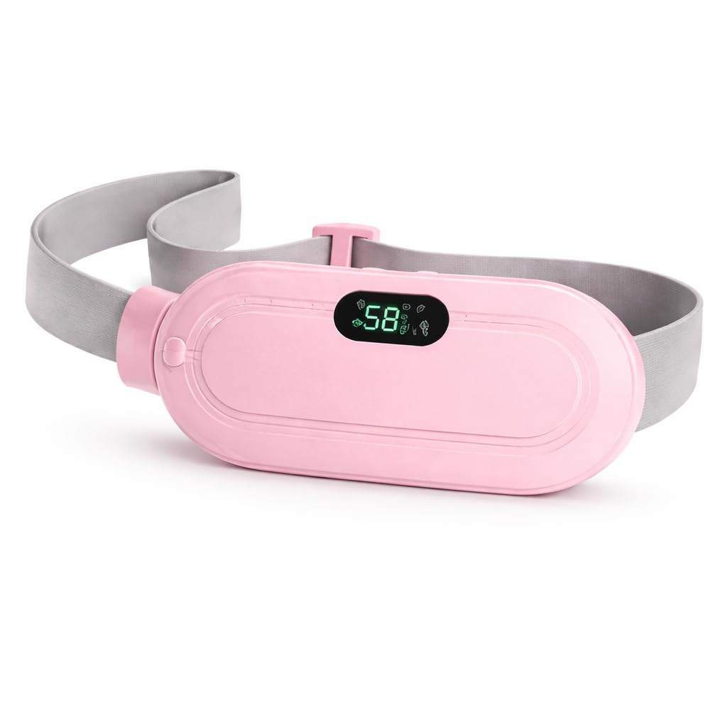 CalmFlex Period Pain and Cramp Relief Massager, Pink, 4 Massage Modes, 3 Heat Levels, USB Rechargeable, Portable-picture-18