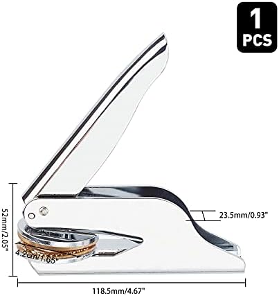 CRASPIRE Personalised Embosser Seal, Customize Your Picture Logo Deisgn 40mm Dimameter Hand Held Embossing Stamp Seal forfor Books Envelopes Napkins Paper Official Business(#2)
