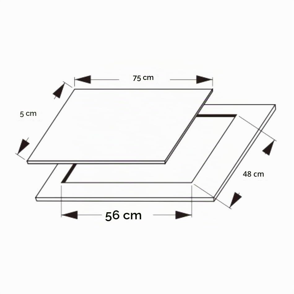Miniatura 3 de Cecotec Placa de Gas 5 Fuegos Bolero Squad GN 5200F Glass Black. 11kW, Preparada para Gas Natural, Cristal Negro, Parrillas Completas de Hierro Fundido, Quemador Wok, Sistema de Seguridad
