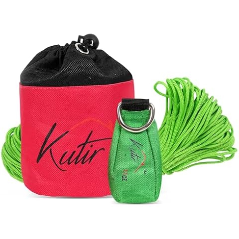 Kutir Throw Weight and Line Kit with Storage Bag 11 OZ 600D Pouch, 150 Foot Polyethylene Easter Rope for Arborists, Suitable for Tree Climbing, High Limb Throwing Cover