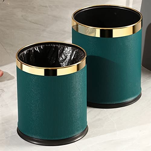 Papelera de oficina y hogar verde para mantener limpia tu sala de estar 3