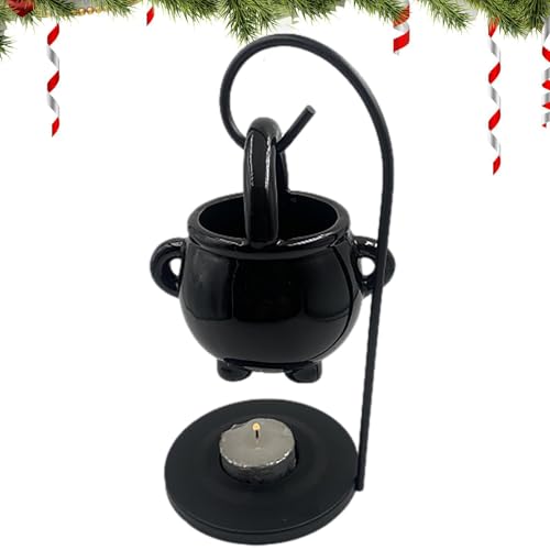 Quemador de caldera colgante | Soporte de cera de bruja - Difusor de aromaterapia para aceites esenciales de incienso | Decoración de meditación gótica | Herramienta | Accesorios para el altar del