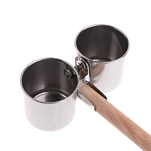 poetryer Feeders for Birds Stainless Steel Water Dispenser Feeder Bird Feeder for Hanging on Terrace, Balcony or Garden 2 piezas