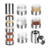 Gewürze Camping Gadgets Klein,5 in 1 Camping Gewürze Set Mini Nachfüllbar,Reise Gewürzset,Reise Gewürzstreuer Nachfüllbar,Mini Gewürzmühle,Camping Neuheiten 2025 Gadgets für Wohnmobil
