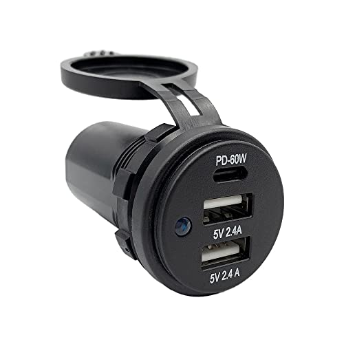 Offgridtec USB Double Socket USB-A/USB-C 5V, black, Offgridtec USB Doppelsteckdose USB-A / USB-C 5V - Image 2