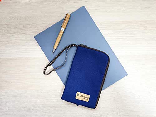 Image of Taianda Women Phone Wristlet Wallet Pouch, Zippered Dual Slots (Navy Blue)
