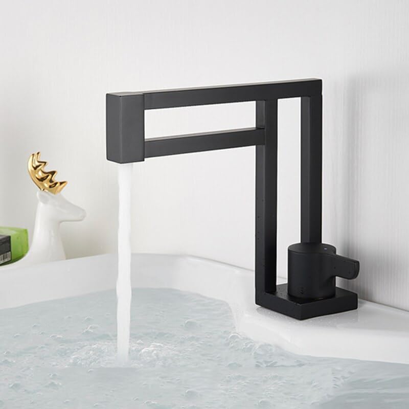 Robinet de lavabo design creux mitigeur de salle de bain ergonomique