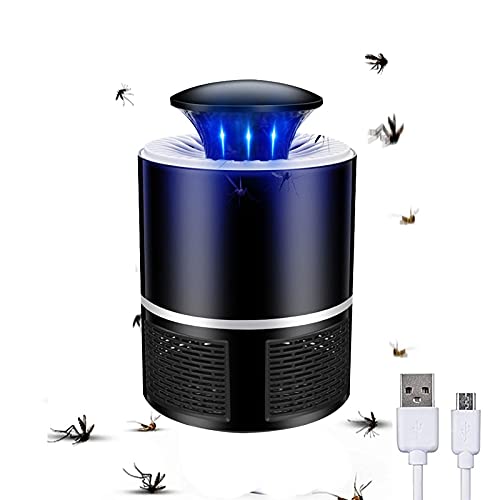 Muggendoderlamp NIEUWE Verkoop Upgraded Electronics Mosquito Killer Trap Moth Fly Wasp LED Nachtlamp Bug Insect Light Black Killing Pest Muggenverdelger Lamp (Color : Black USB) - Image 5