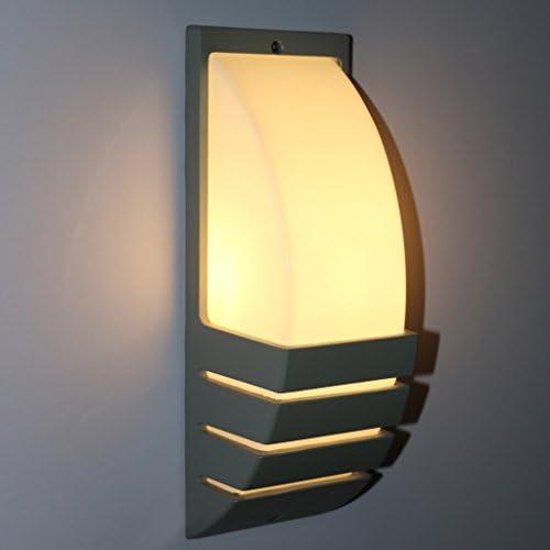 Luminturs(TM 7W LED Outdoor Wall Sconces Light Waterproof Lamp Fixture Gray Finish Pure White