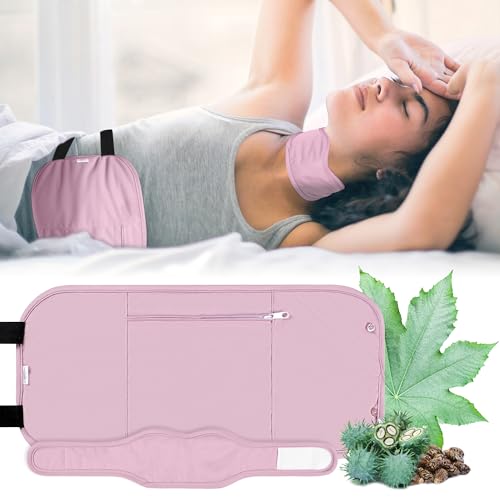 Image of Castor Oil Pack Wrap with Organic Cotton Flannel, Reusable Castor Oil Packs for Stomach, Castor Oil Pack for Liver Detox, Castor Oil Pack Kit Purple（Castor Oil Not Include)