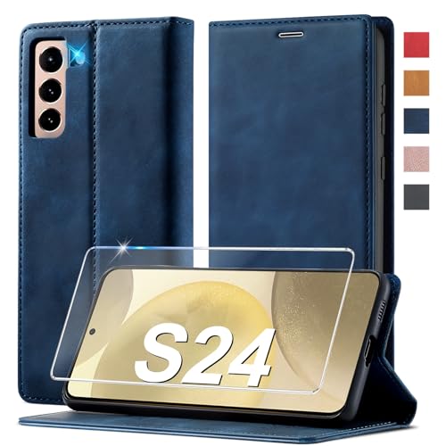 Étui de Protection Rabat en Cuir pour Samsung Galaxy S24 5G Anti-choc