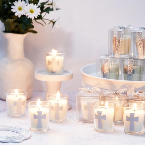 Bougies en croix Hushee pour centre de table anniversaire et cadeaux invités baptême