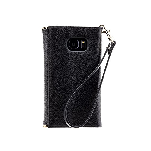 Case-Mate Rebecca Minkoff Leather Folio Wristlet Case For Galaxy S7 - Black/Gold #TOP4