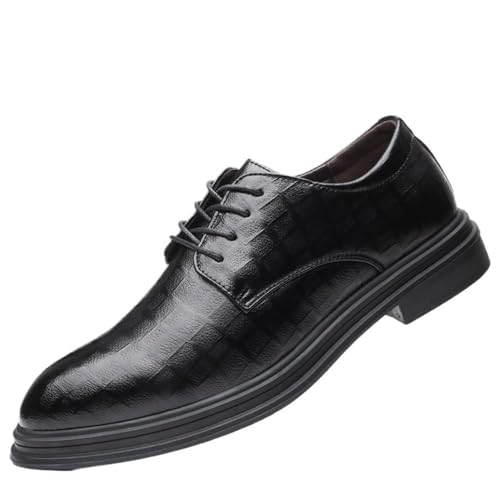Men's Classic Leather Dress Shoes Walking Business Office Pointed Toe Non-Slip Softsole Office Work Oxford Shoes