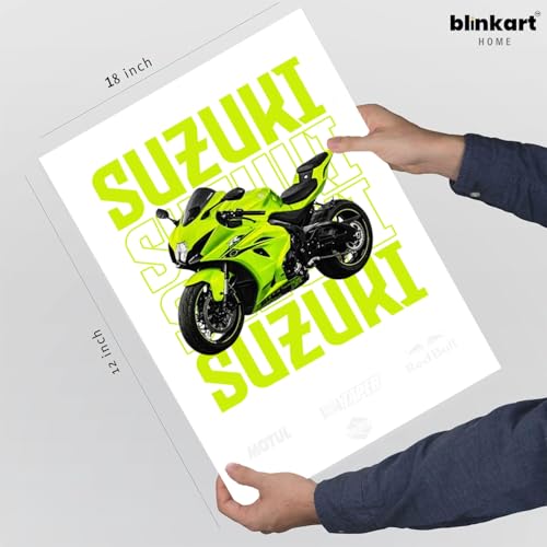 Image of BLINKART Suzuki GSX-RCar Posters Sticker Gift Items for Boys Room Wall Decor || Comes with Double-Sided Tape|| Decoration Bedroom Living Room Office Studio Decor | 12x18 In (A3) - CAR-282