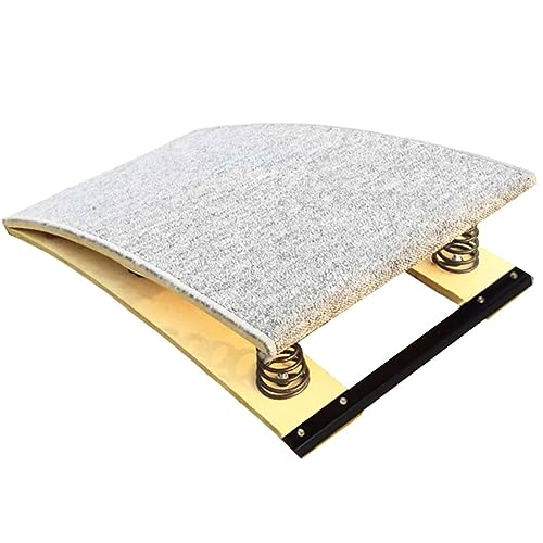 ZARBAILRE Pro Curved Spring Board, Thicken Hard Wood Heavy Duty Spring Floor Jump Bridge, Portable Practice Gymnastics Springboard for Gymnastics Beam/Vault